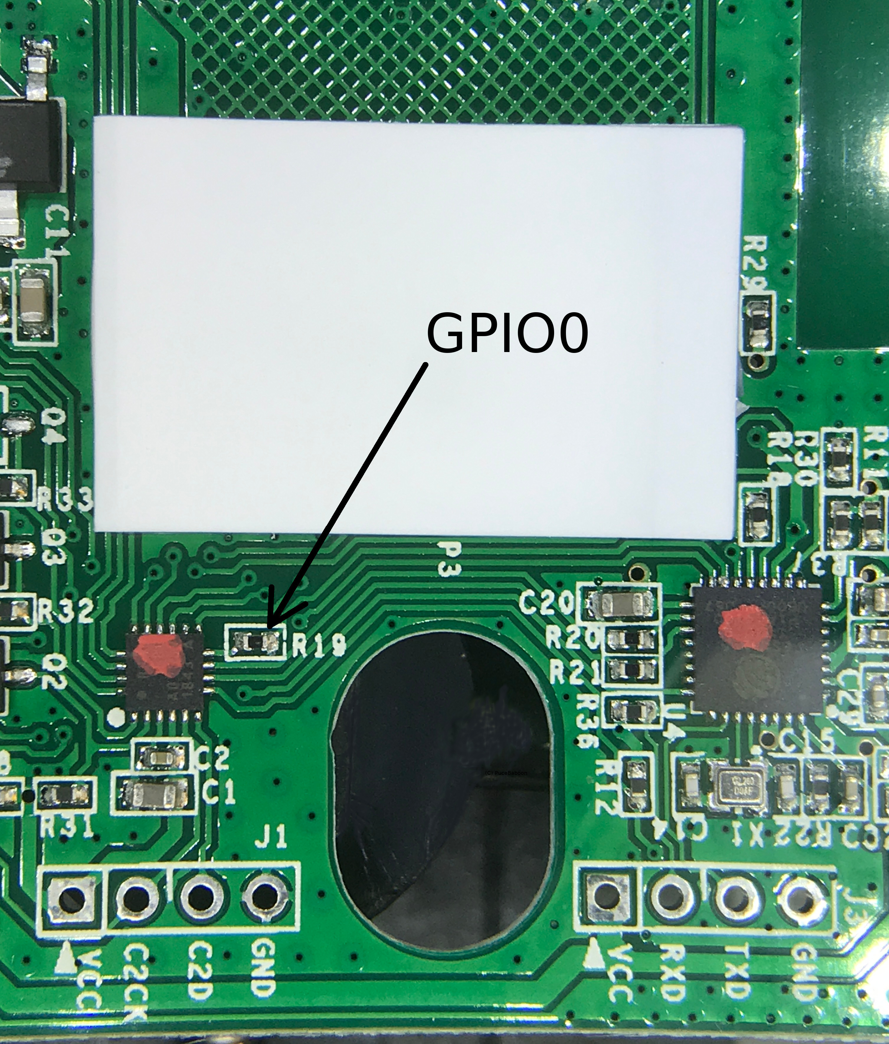 Location of R19/GPIO0 on TX US 2/3 gang